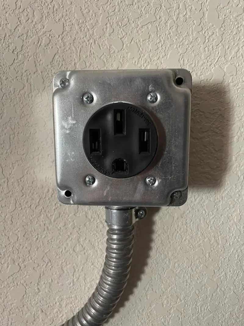 NEMA 14-50 outlet installed for Electrical Panel Upgrade in Oswego